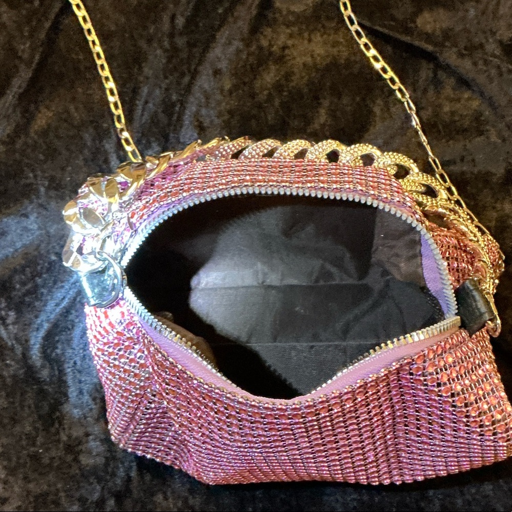Evening Pink Chainmail Crossbody Bag - Picture 4 of 5